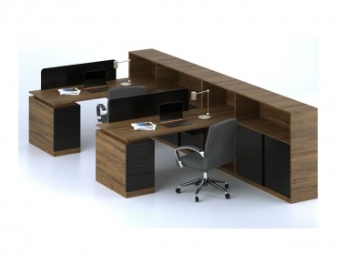 Fiora İkili Dolaplı Workstation Masa