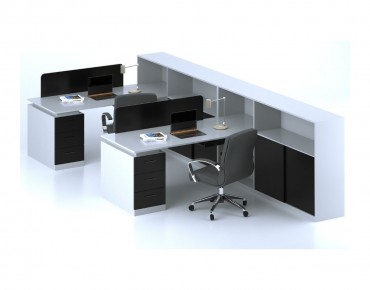 Fiora İkili Dolaplı Workstation Masa