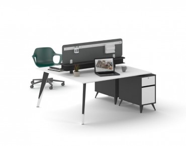 Trend Etajerli İkili Workstation Masa